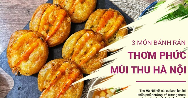 4 món bánh rán thơm phức hương vị thu Hà Nội