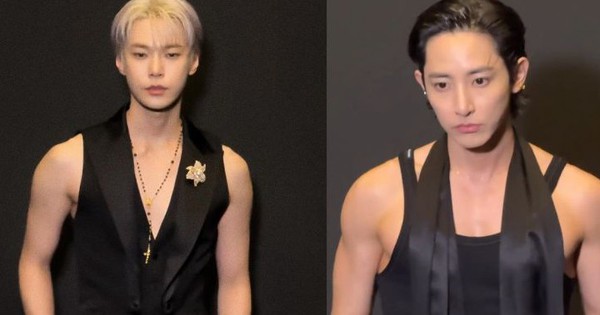 Do Young (NCT) và "ma cà rồng" Lee Soo Hyuk khoe vai trần cơ bắp tại show Dolce & Gabbana