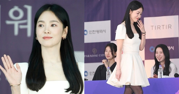 Bức ảnh đang "siêu viral" của Song Hye Kyo, diện váy trắng trẻ trung tới mức hai mỹ nhân nổi tiếng cũng phải ngước nhìn